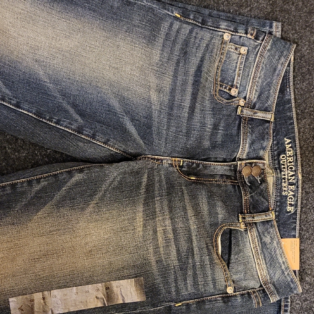American Eagle Outfitters Distressed Blue Skinny Jeans - Picture 4 of 8